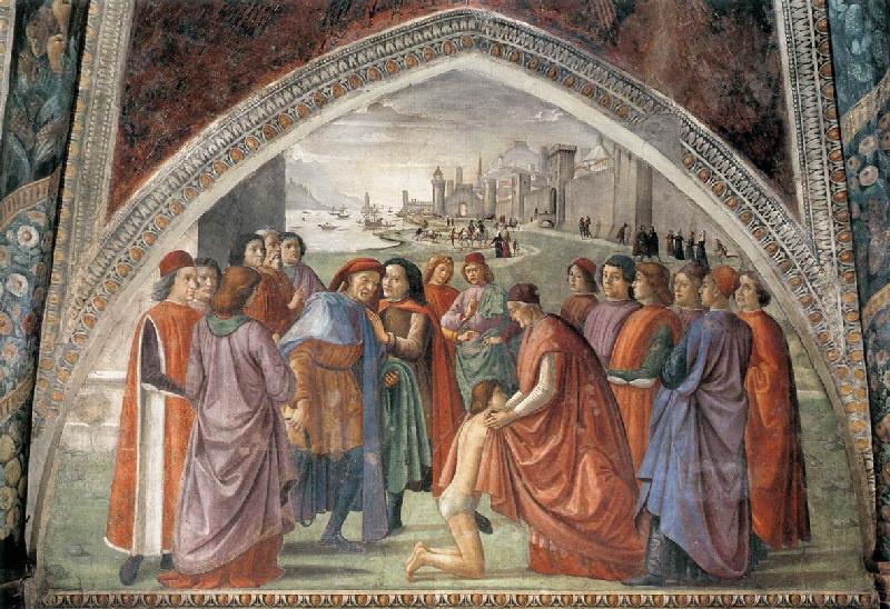 GHIRLANDAIO, Domenico Renunciation of Worldly Goods china oil painting image